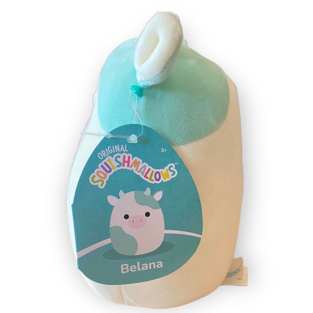 Squishmallows Belana the Cow 7” Plush Blue White Stuffed Animal NEW - Picture 2 of 5
